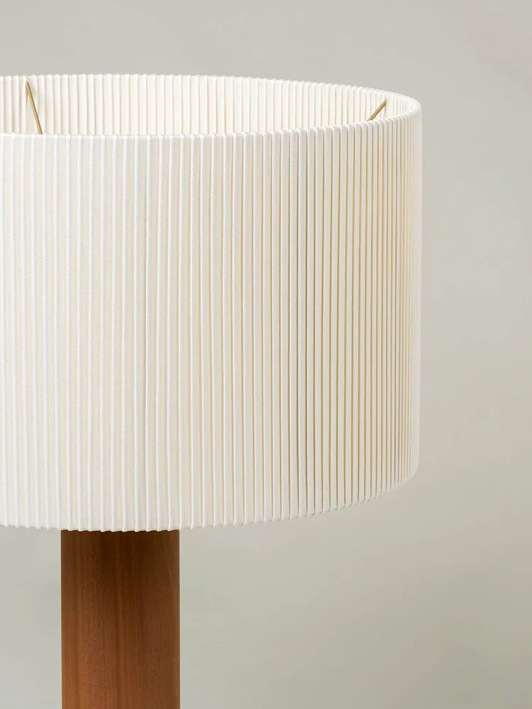 Vintage minimalist solid wood wabi-sabi table lamp - vue 6 sur 6