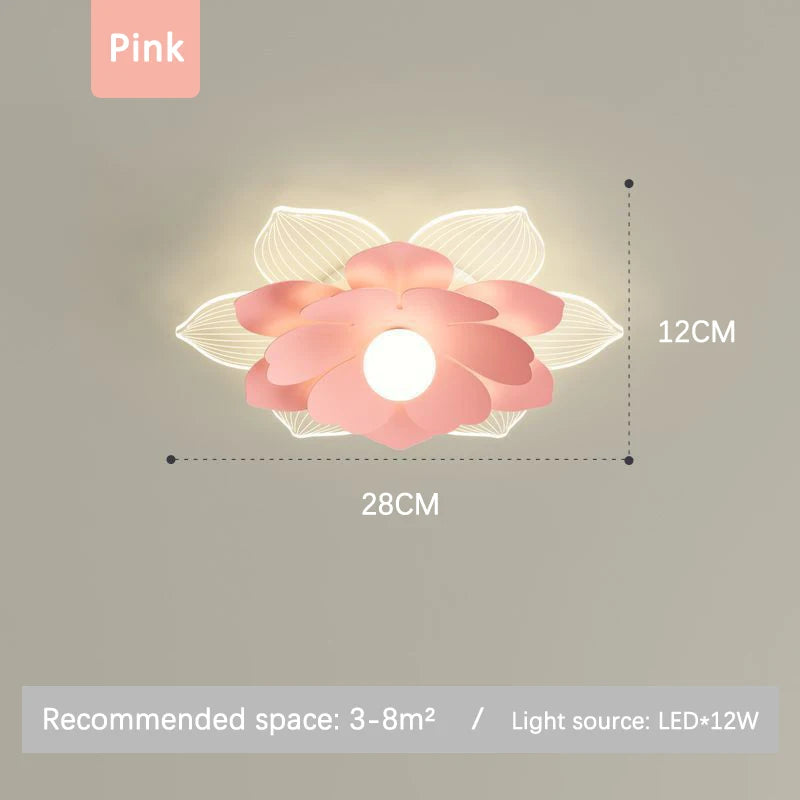 Modern petal flower ceiling light for interior decoration