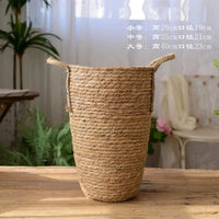 Nordic modern grass woven flower basket dried floral decor