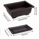 Rectangular clay effect flower pots for outdoor garden