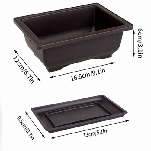 Rectangular clay effect flower pots for outdoor garden - vue 28 sur 30