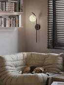 Modern crystal ball wall light