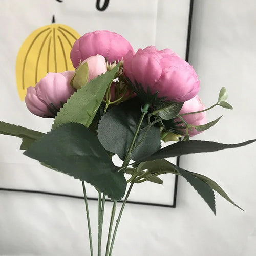 Artificial peony bouquet for wedding and home decoration - vue 5 sur 16