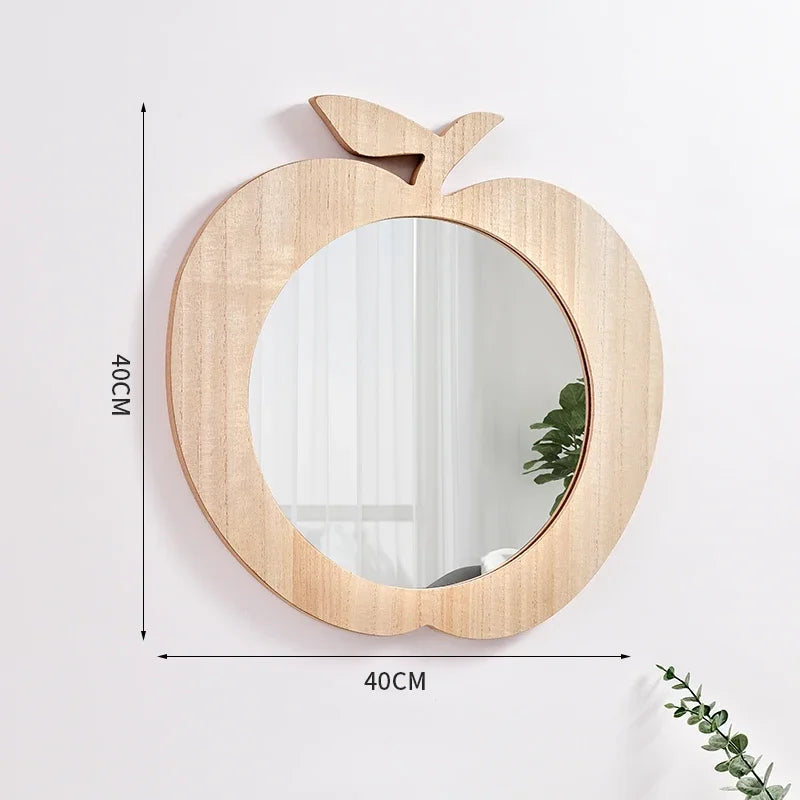 cute decorative wooden hanging mirrors for kids - vue 5 sur 13