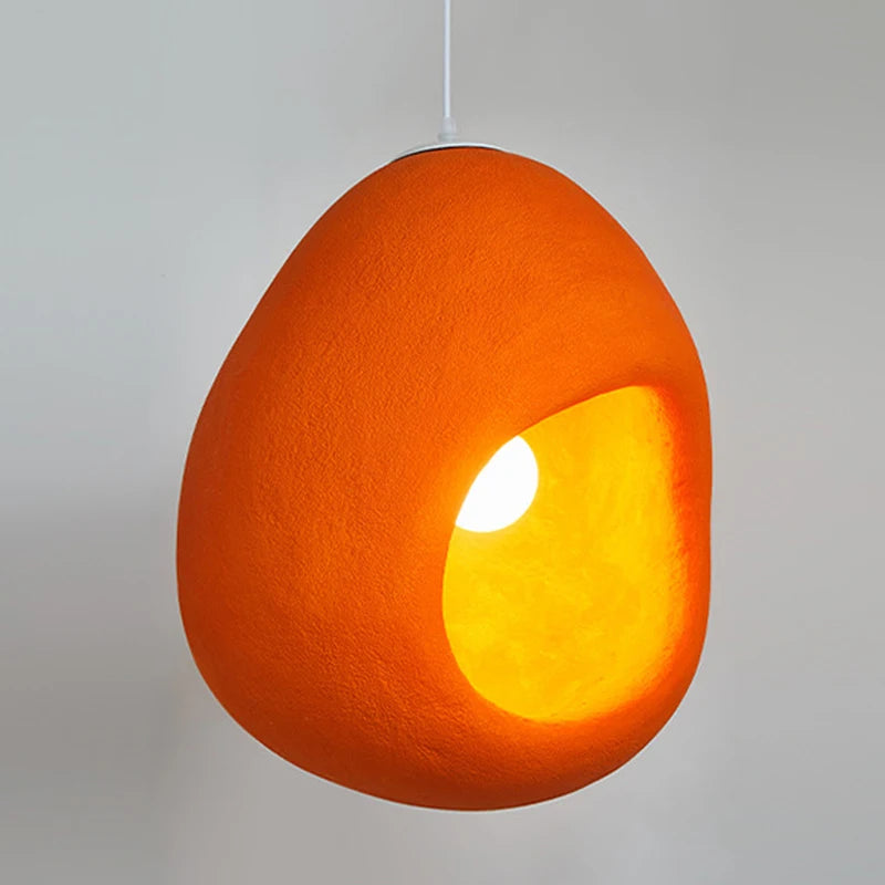 Nordic wabi sabi style LED pendant light for café - vue 5 sur 7