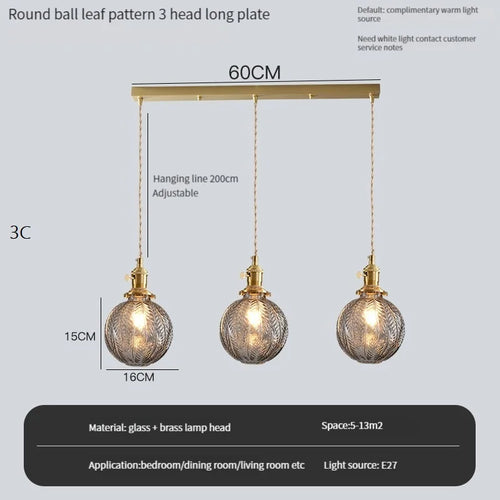 Vintage Edison chandelier with crystal glass shade for bar or loft - vue 14 sur 22
