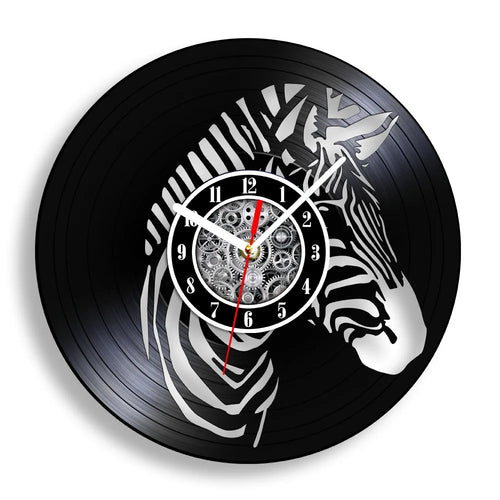 horse vinyl wall clock equestrian decoration handmade unique gift - vue 17 sur 22
