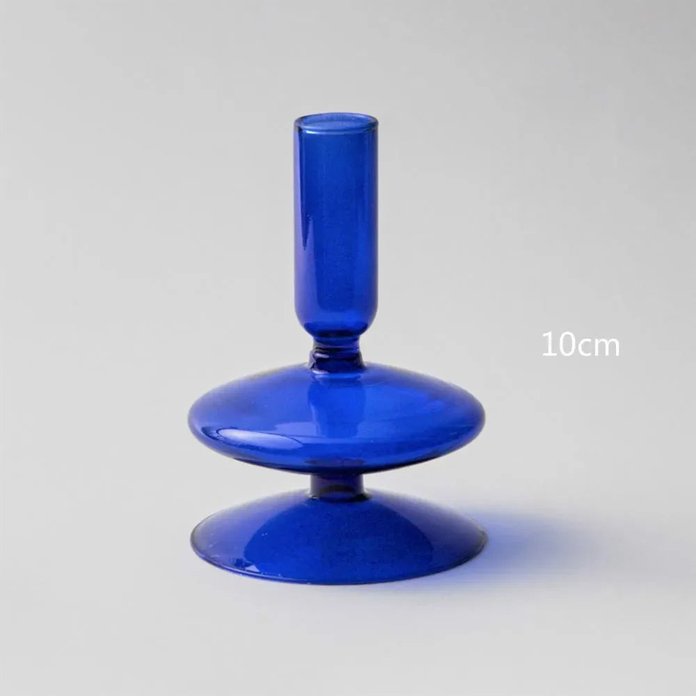 Modern decorative glass candle holder for events and home decor - vue 16 sur 16