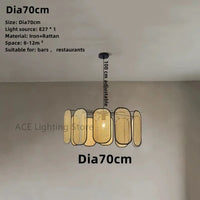 Chinese style decorative rattan ceiling light for restaurant – new model