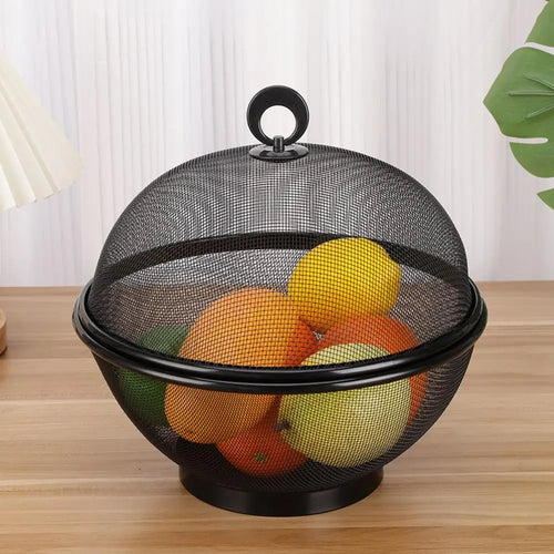 Mesh fruit basket with stainless steel anti-fly lid - vue 2 sur 12