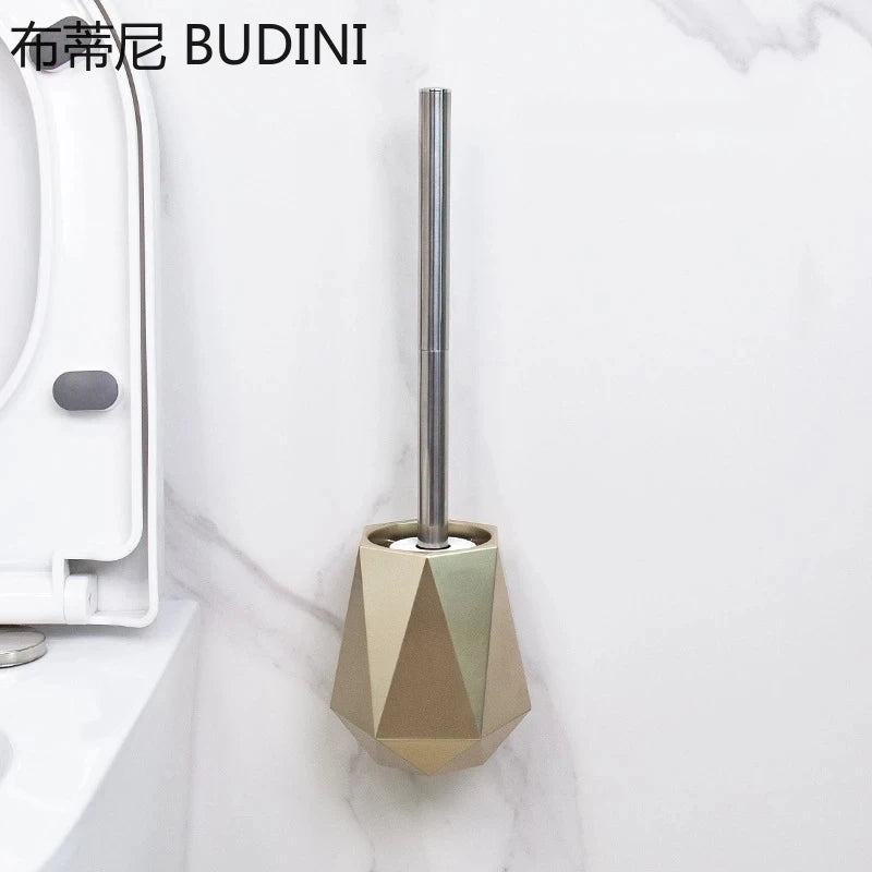 Silicone toilet brush with wall-mounted or freestanding holder - vue 4 sur 10