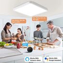 Tuya smart LED ceiling light with app and voice control, Alexa and Google compatible, remote control for living room and bedroom