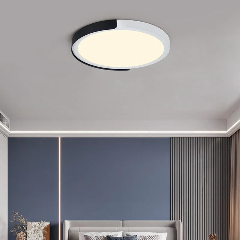 Simple LED three-proof round ceiling light for home - vue 4 sur 12