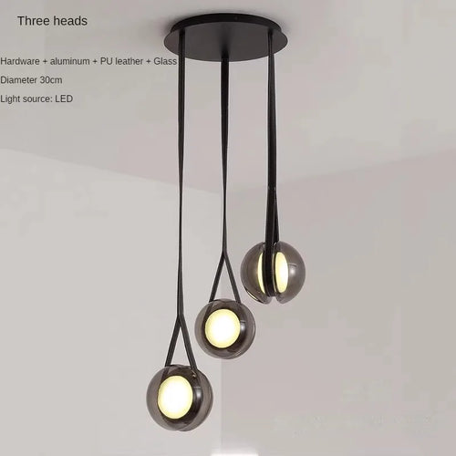 Creative yoyo Nordic glass chandelier for modern decor