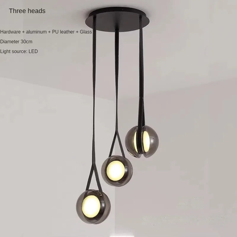 Creative yoyo Nordic glass chandelier for modern decor