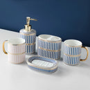 stylish and practical ceramic bathroom accessory set