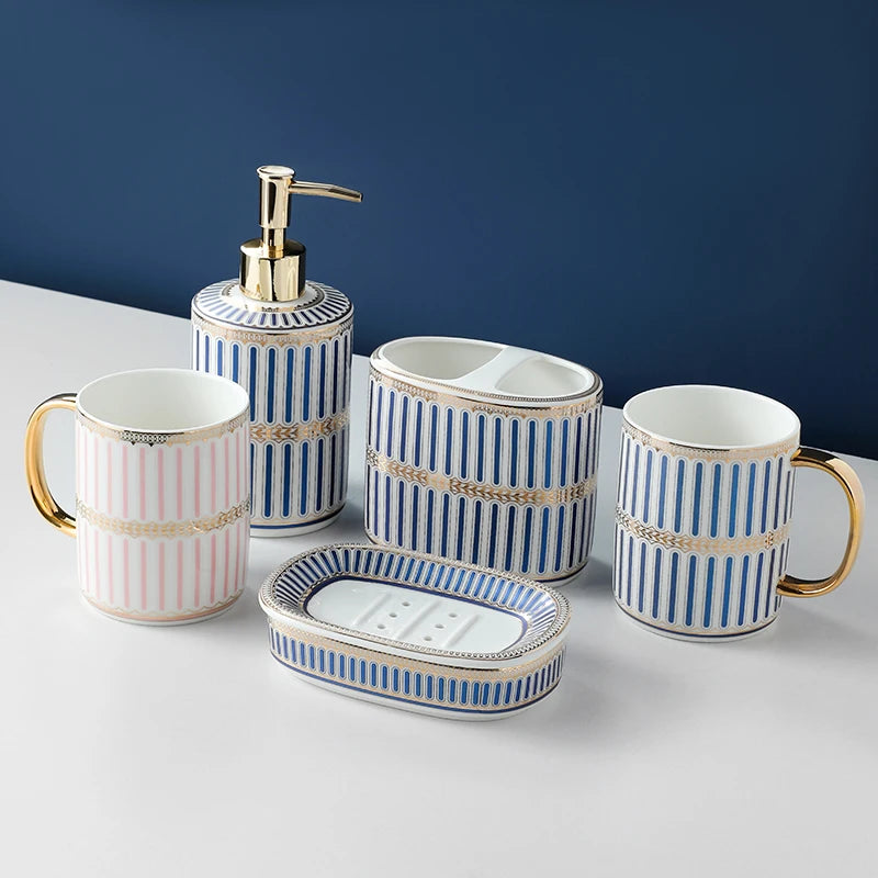 stylish and practical ceramic bathroom accessory set - vue 14 sur 17