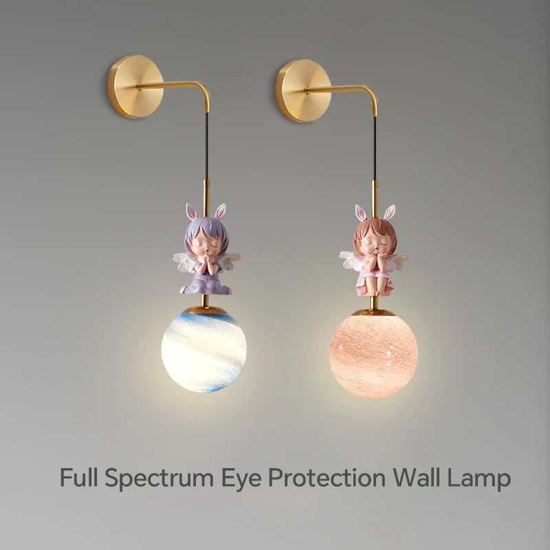 Led wall light moon and planet design for interior decoration