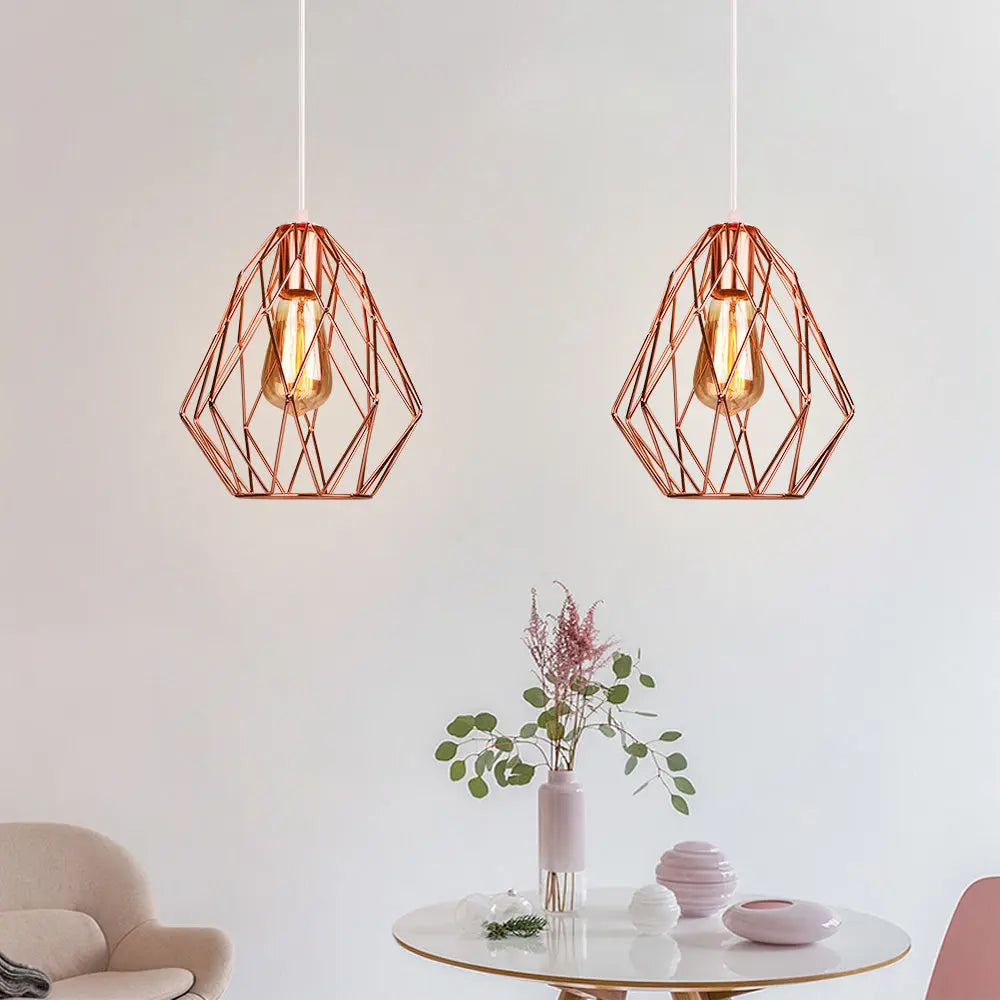 Modern nordic style minimalist industrial iron pendant light - vue 6 sur 10