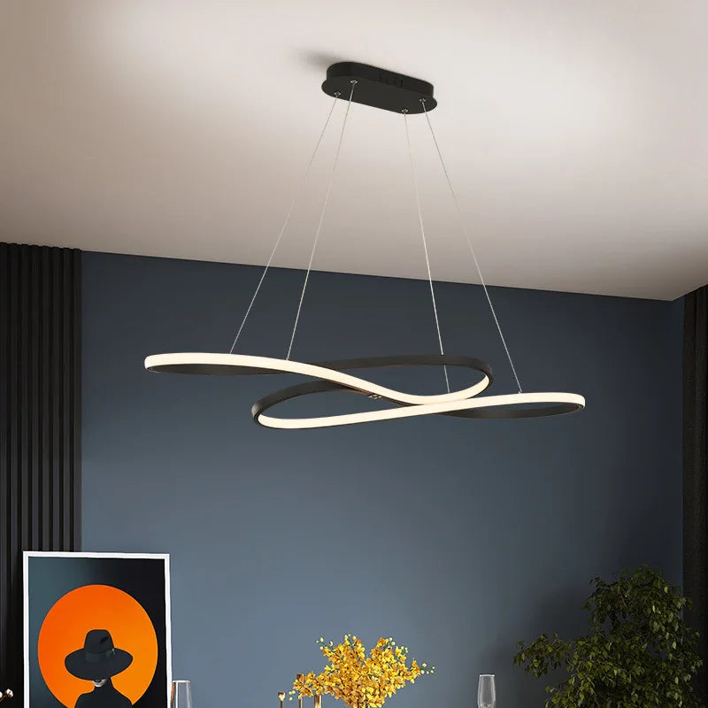 Modern LED ceiling light with remote control for indoor lighting - vue 6 sur 10