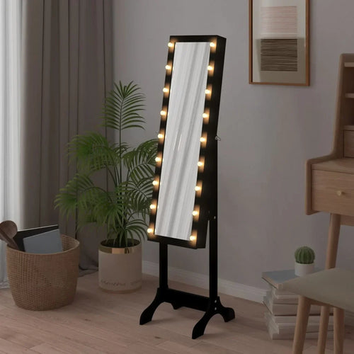 illuminated floor mirror for modern interior decoration - vue 3 sur 7