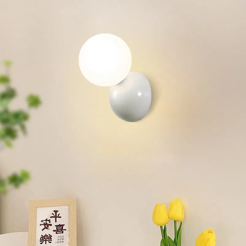 Modern milk bean designer wall lamp for bedrooms, hallway and hotel