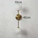 Post-modern simple gold glass LED wall light