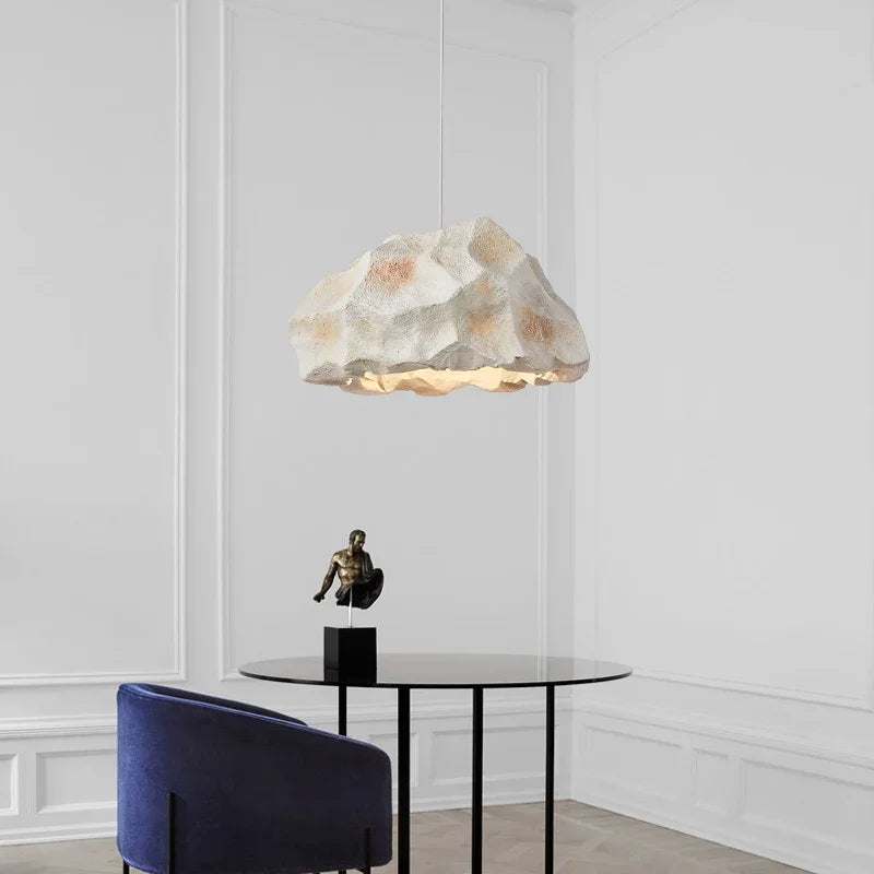 Nordic designer micro cement pendant light, handmade Japanese style
