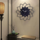 flower shaped silent wall clock home decor
