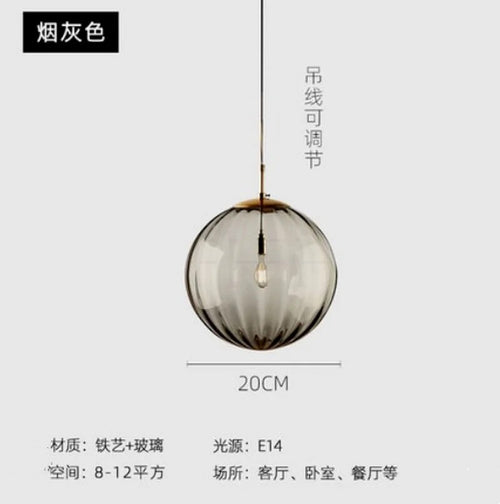 Modern nordic coloured glass chandelier with water grain effect - vue 20 sur 29