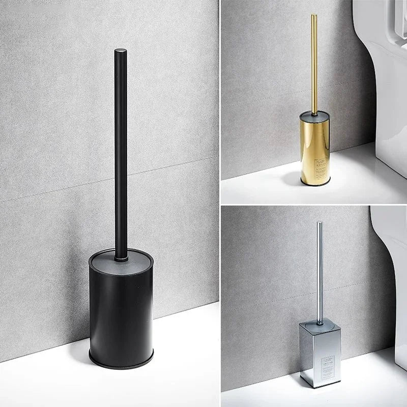 Luxury stainless steel toilet brush for bathroom