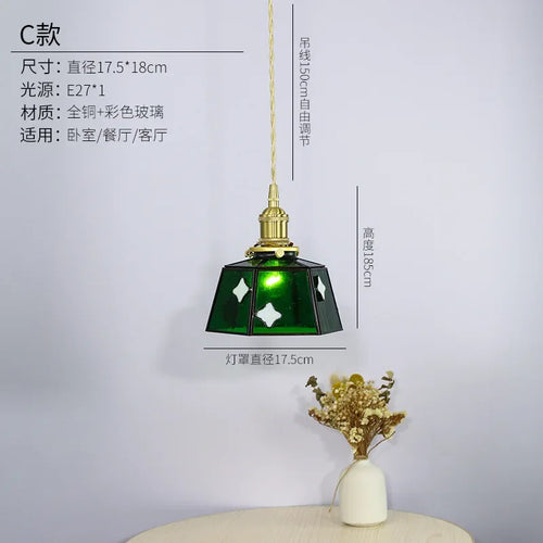 Luminous glass chandelier for Nordic interior decor - vue 10 sur 9