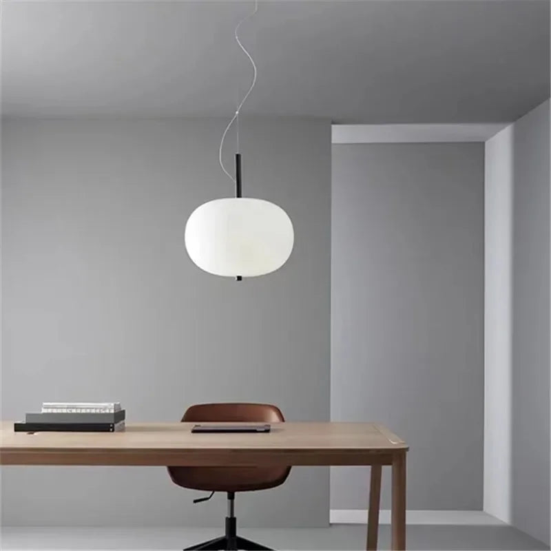 Nordic glass chandelier with LED pendant for decoration - vue 4 sur 12