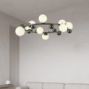 Nordic metal and decorative glass ceiling pendant for interiors