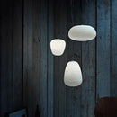 Modern Japanese style glass LED pendant light for elegant interiors