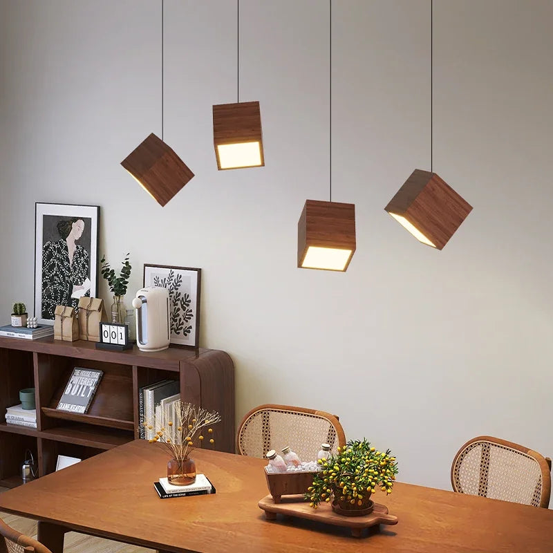 Nordic design creative wooden pendant light for home decor
