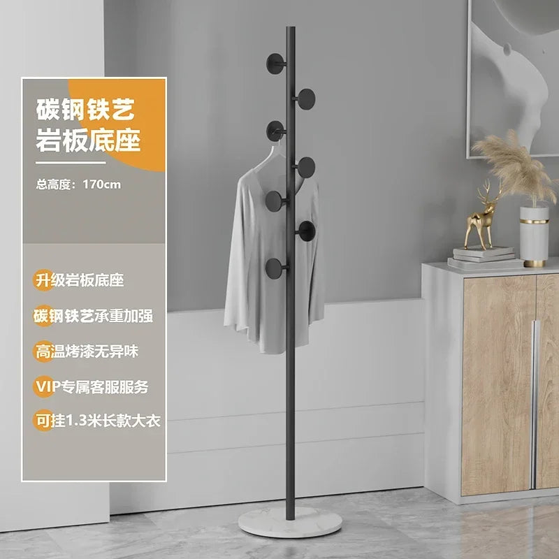 Multifunctional Floor Coat Rack, Hat Hanger, Tree Style, Freestanding Handbag Organizer, Luxury Storage Stand, 7 Hooks - vue 27 sur 28