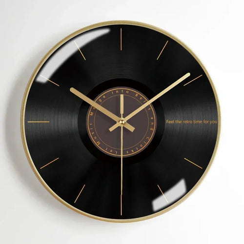 modern metal wall clock, aesthetic and silent - vue 18 sur 17