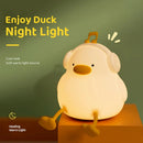 Rechargeable silicone duck night light USB dimmable birthday gift