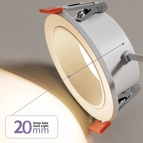 Designer recessed spotlight for modern indoor lighting - vue 7 sur 6