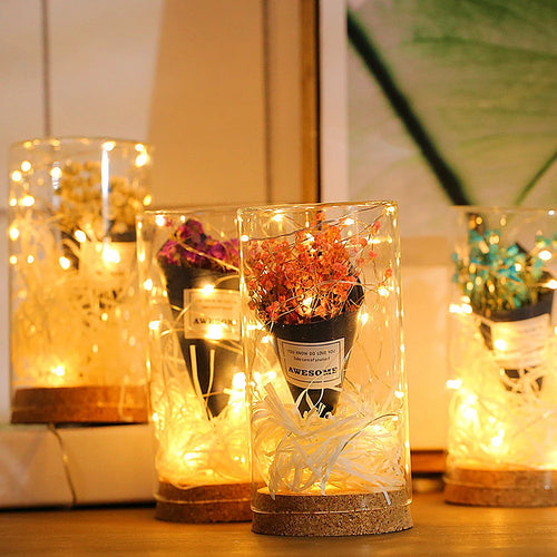 Copper wire LED string lights for parties and Christmas - vue 4 sur 11