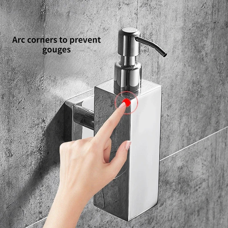 200ml stainless steel wall mounted soap dispenser bathroom accessories
