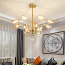 Modern copper crystal chandelier for indoor lighting