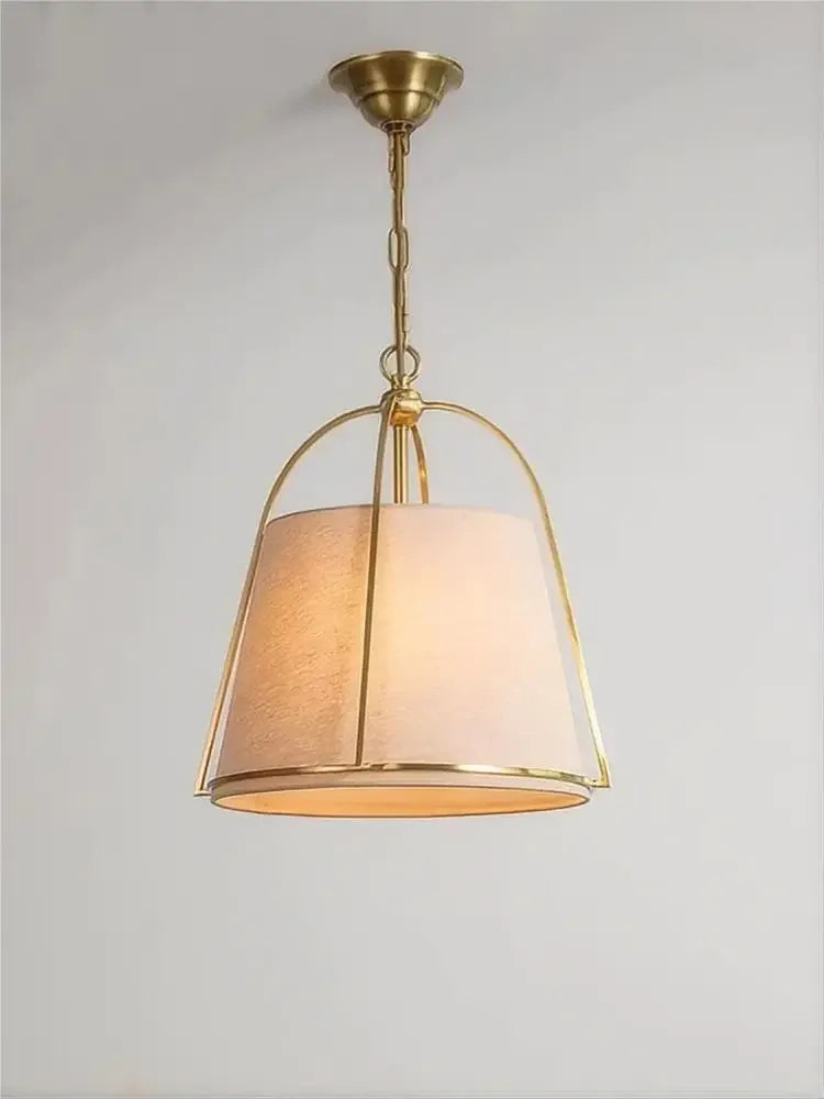 Vintage fabric chandelier with LED for bar and restaurant