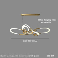 Irregular design galvanised stainless steel chandelier