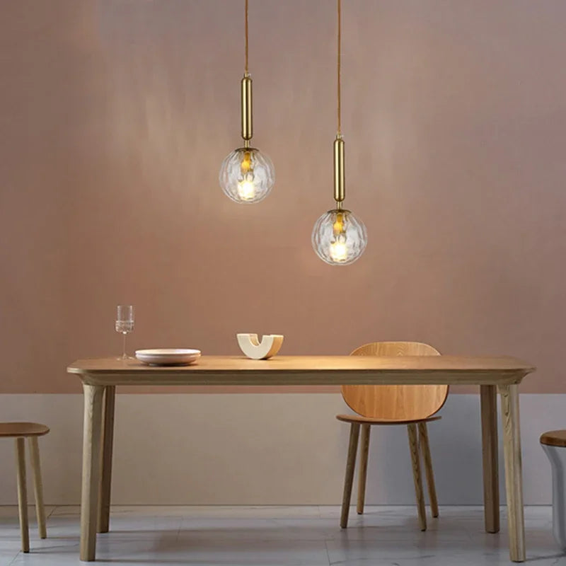Modern glass pendant light for elegant interior decor