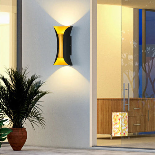 modern waterproof aluminum led wall light for outdoor decoration - vue 3 sur 10