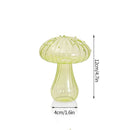Glass mushroom candlestick for table decoration and vase