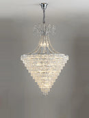 Chrome crystal chandelier for elegant indoor lighting