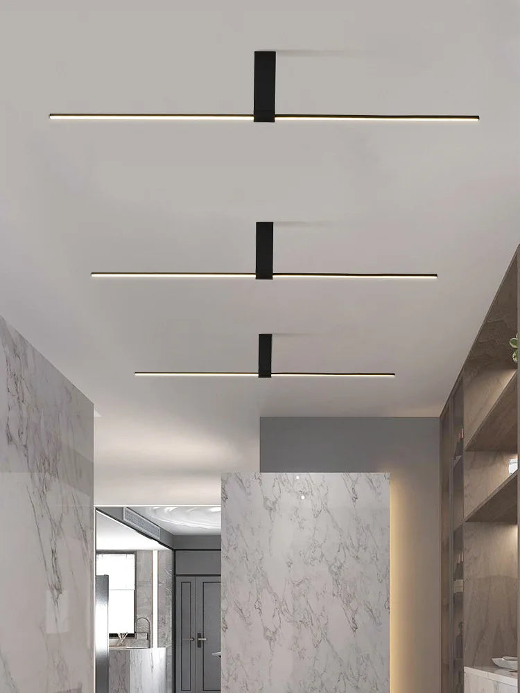 Long minimalist ceiling lamps for various spaces - vue 2 sur 12